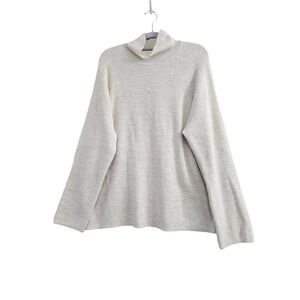 Marc Aurel Sweater Womens‎ 36 Cream Ribbed Knit Mock Neck Long Sleeve Pullover